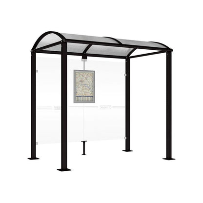 Cityscape Direct Voute Bus Shelter 2500mm / Black (RAL 9005) / No side cladding