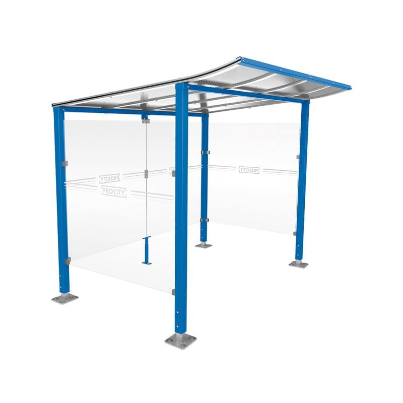 Cityscape Direct Modulo Cash/Ticket Machine Shelter 2500mm / Blue (RAL 5010) / Base Plates