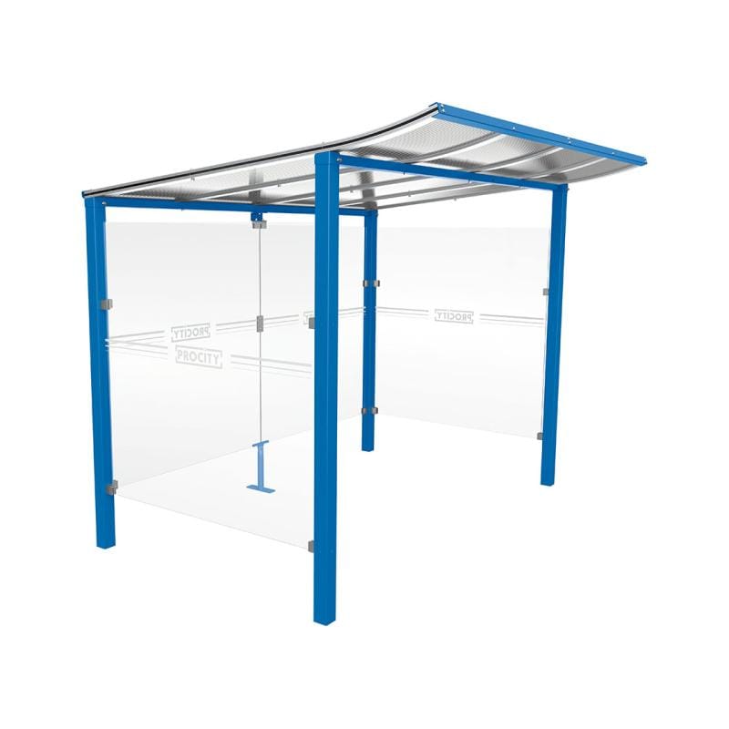 Cityscape Direct Modulo Cash/Ticket Machine Shelter 2500mm / Blue (RAL 5010) / Concreting