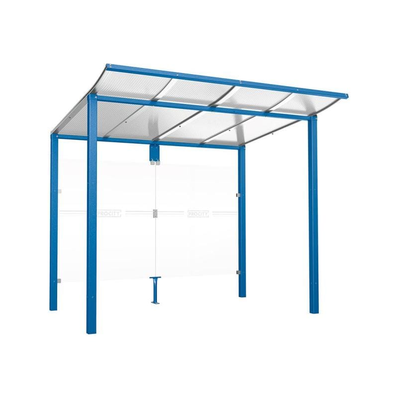 Cityscape Direct Modulo Bus Shelter 2500mm / Blue (RAL 5010) / No side cladding