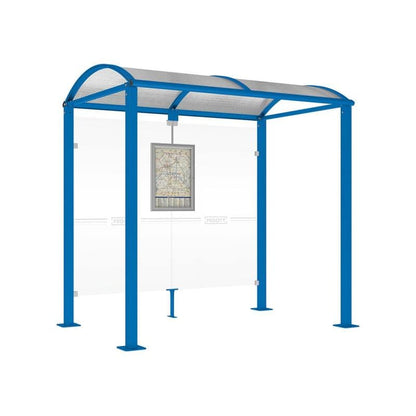Cityscape Direct Voute Bus Shelter 2500mm / Blue (RAL 5010) / No side cladding