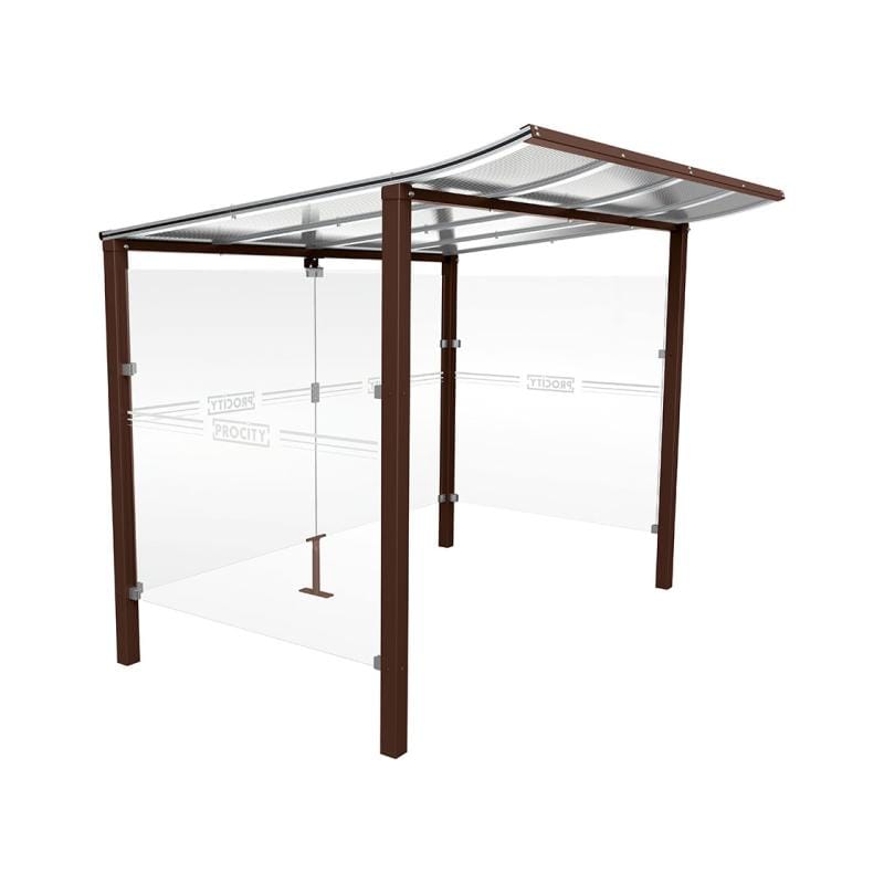 Cityscape Direct Modulo Cash/Ticket Machine Shelter 2500mm / Brown (RAL 8017) / Concreting