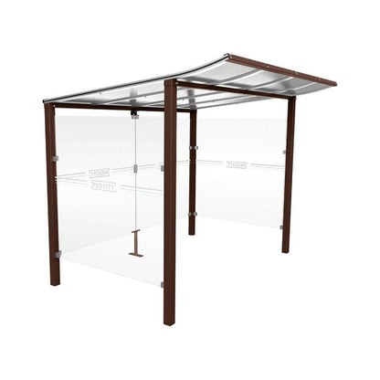 Cityscape Direct Modulo Cash/Ticket Machine Shelter 2500mm / Brown (RAL 8017) / Concreting