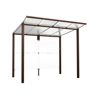 Cityscape Direct Modulo Bus Shelter 2500mm / Brown (RAL 8017) / No side cladding