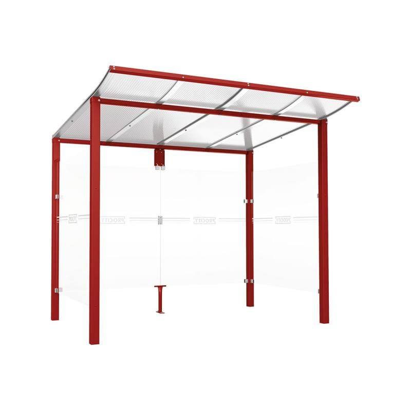 Cityscape Direct Modulo Bus Shelter 2500mm / Burgundy (RAL 3004) / With cladding on both sides