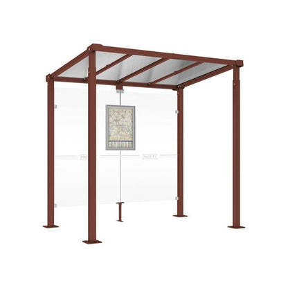 Cityscape Direct Milan Bus Shelter 2500mm / Corten Effect / No side cladding