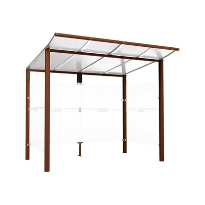 Cityscape Direct Modulo Bus Shelter 2500mm / Corten Effect / With cladding on both sides