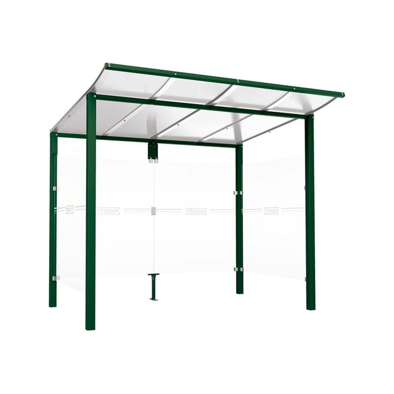 Cityscape Direct Modulo Bus Shelter 2500mm / Green (RAL 6005) / With cladding on both sides