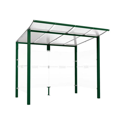 Cityscape Direct Modulo Bus Shelter 2500mm / Green (RAL 6005) / With cladding on both sides