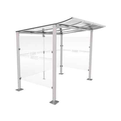Cityscape Direct Modulo Cash/Ticket Machine Shelter 2500mm / Light Grey (RAL 7044) / Base Plates