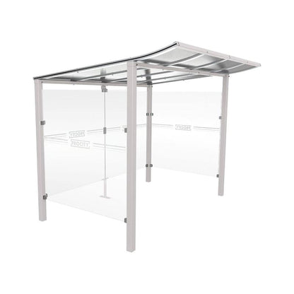 Cityscape Direct Modulo Cash/Ticket Machine Shelter 2500mm / Light Grey (RAL 7044) / Concreting