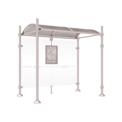 Cityscape Direct Province City Bus Shelter 2500mm / Light Grey (RAL 7044) / No side cladding