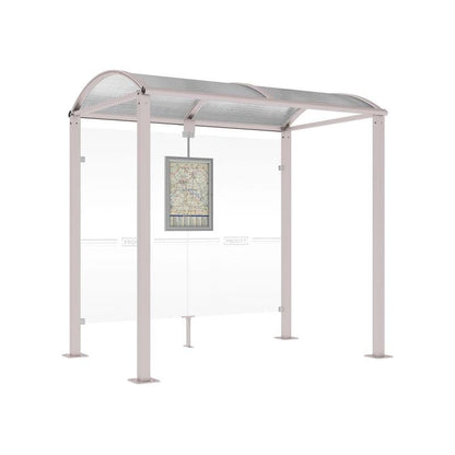 Cityscape Direct Voute Bus Shelter 2500mm / Light Grey (RAL 7044) / No side cladding