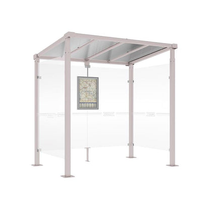 Cityscape Direct Milan Bus Shelter 2500mm / Light Grey (RAL 7044) / With cladding on both sides