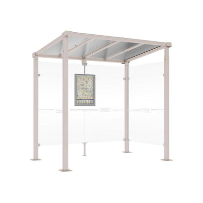 Cityscape Direct Milan Bus Shelter 2500mm / Light Grey (RAL 7044) / With cladding on one side
