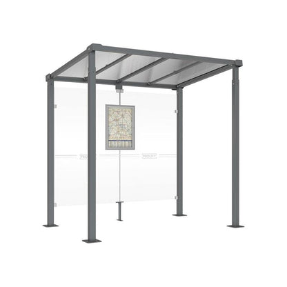 Cityscape Direct Milan Bus Shelter 2500mm / Procity Grey / No side cladding