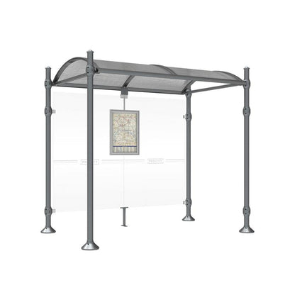 Cityscape Direct Province Agora Bus Shelter 2500mm / Procity Grey / No side cladding