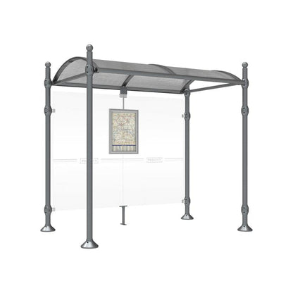Cityscape Direct Province Sphere Bus Shelter 2500mm / Procity Grey / No side cladding
