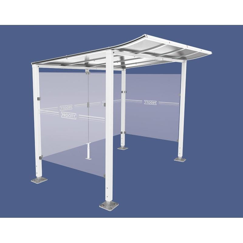 Cityscape Direct Modulo Cash/Ticket Machine Shelter 2500mm / White (RAL 9010) / Base Plates