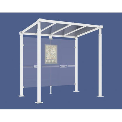 Cityscape Direct Milan Bus Shelter 2500mm / White (RAL 9010) / No side cladding