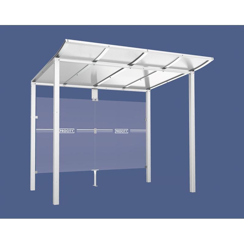 Cityscape Direct Modulo Bus Shelter 2500mm / White (RAL 9010) / No side cladding