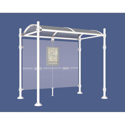 Cityscape Direct Province Agora Bus Shelter 2500mm / White (RAL 9010) / No side cladding