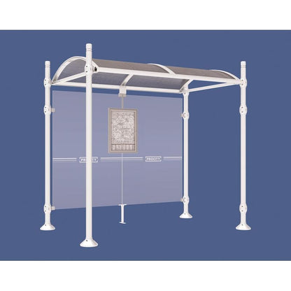 Cityscape Direct Province City Bus Shelter 2500mm / White (RAL 9010) / No side cladding