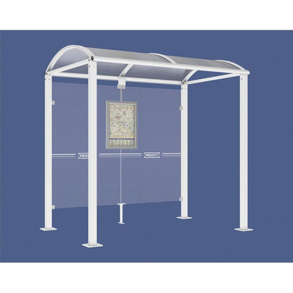 Cityscape Direct Voute Bus Shelter 2500mm / White (RAL 9010) / No side cladding