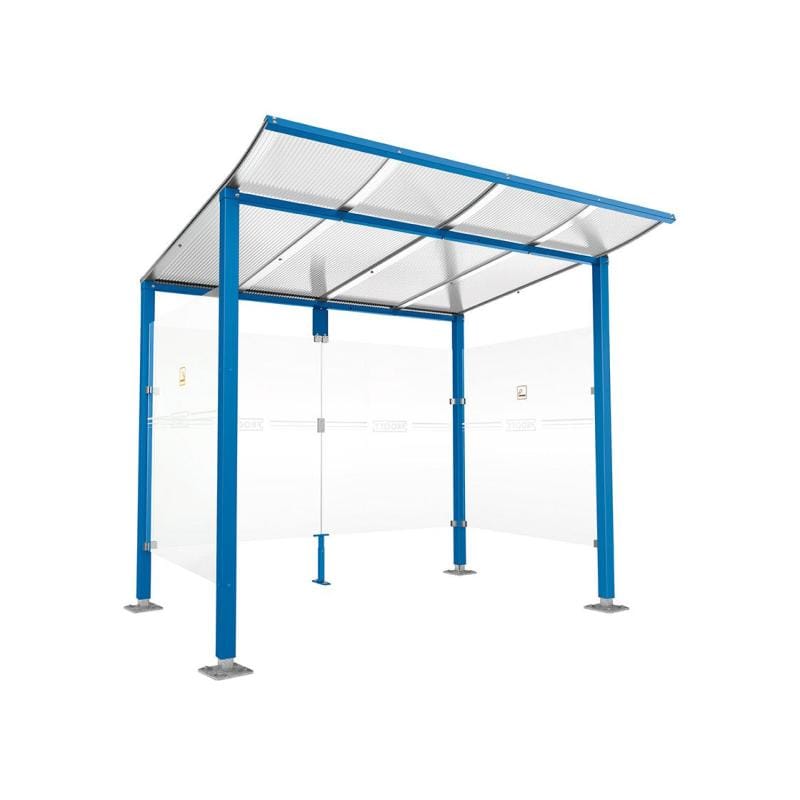 Cityscape Direct Modulo Smoking and Vaping Shelter 2500mm wide x 2000mm deep / Blue (RAL 5010)