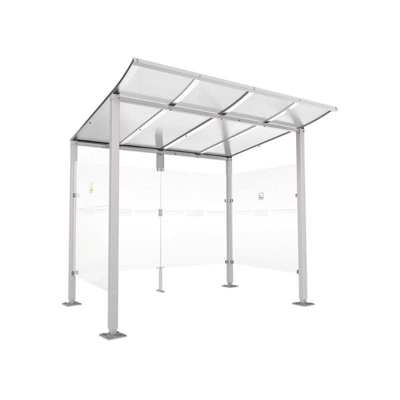 Cityscape Direct Modulo Smoking and Vaping Shelter 2500mm wide x 2000mm deep / Light Grey (RAL 7044)