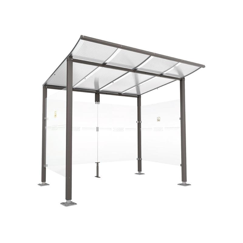 Cityscape Direct Modulo Smoking and Vaping Shelter 2500mm wide x 2000mm deep / Procity Grey
