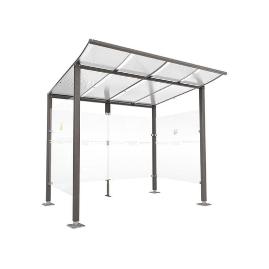 Cityscape Direct Modulo Smoking and Vaping Shelter 2500mm wide x 2000mm deep / Procity Grey