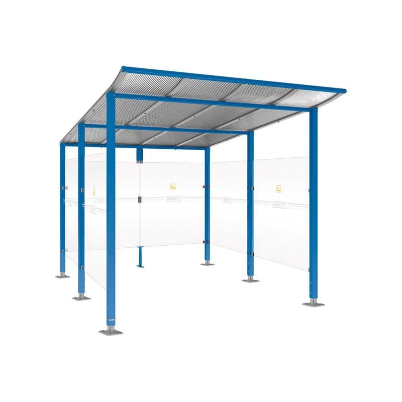 Cityscape Direct Modulo Smoking and Vaping Shelter 2500mm wide x 3400mm deep / Blue (RAL 5010)
