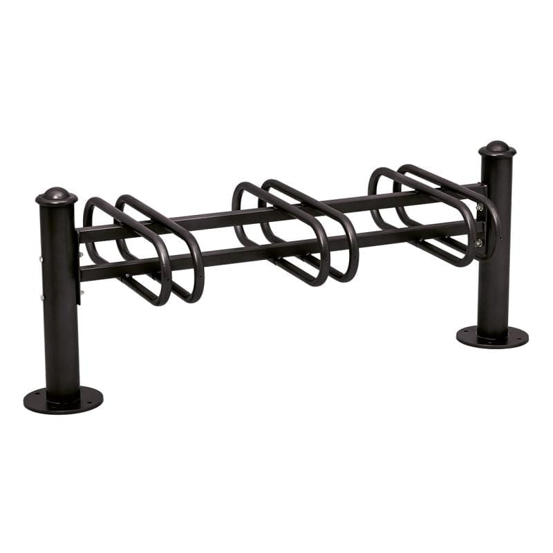 Cityscape Direct Province Bicycle Rack - Double Sided 3 Spaces / Black (RAL 9005) / Agora