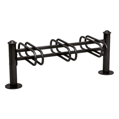 Cityscape Direct Province Bicycle Rack - Double Sided 3 Spaces / Black (RAL 9005) / Agora