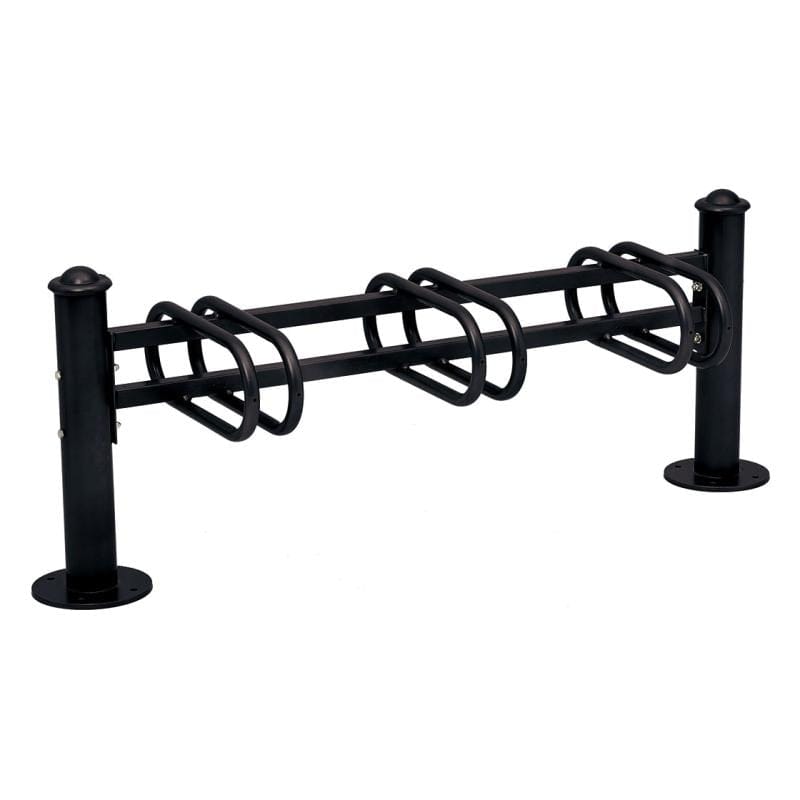 Cityscape Direct Province Bicycle Rack - Single Sided 3 Spaces / Black (RAL 9005) / Agora