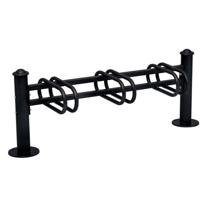 Cityscape Direct Province Bicycle Rack - Single Sided 3 Spaces / Black (RAL 9005) / Agora