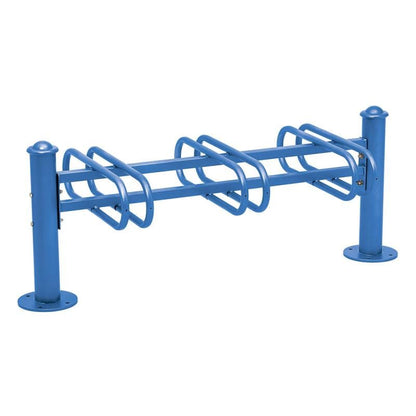 Cityscape Direct Province Bicycle Rack - Double Sided 3 Spaces / Blue (RAL 5010) / Agora