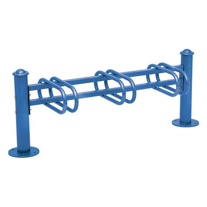 Cityscape Direct Province Bicycle Rack - Single Sided 3 Spaces / Blue (RAL 5010) / Agora
