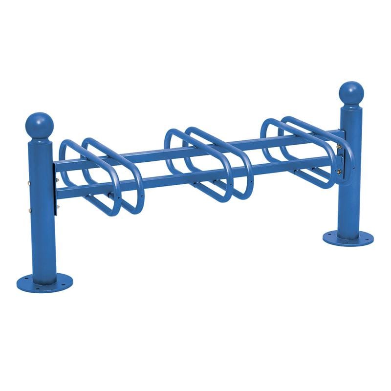 Cityscape Direct Province Bicycle Rack - Double Sided 3 Spaces / Blue (RAL 5010) / Sphere