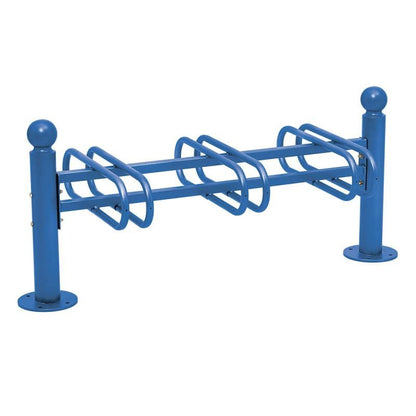 Cityscape Direct Province Bicycle Rack - Double Sided 3 Spaces / Blue (RAL 5010) / Sphere