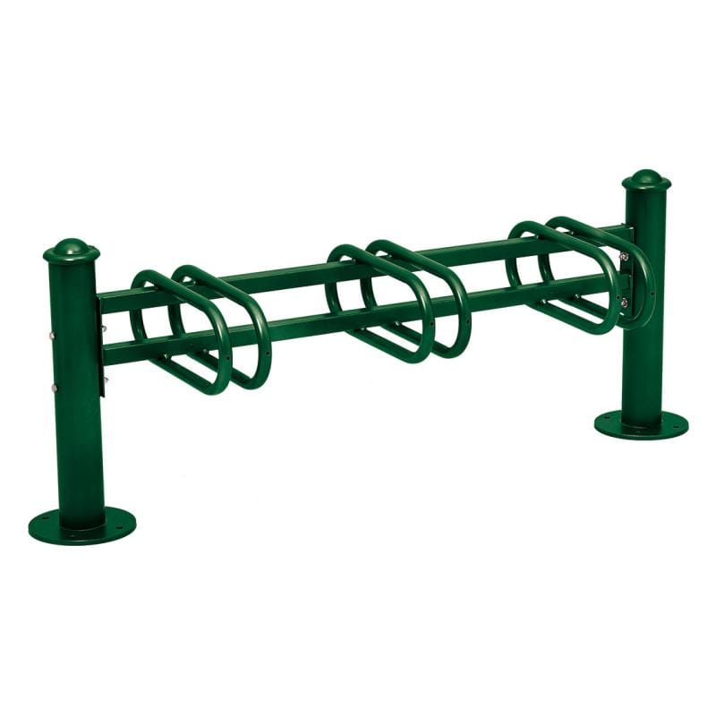 Cityscape Direct Province Bicycle Rack - Single Sided 3 Spaces / Green (RAL 6005) / Agora