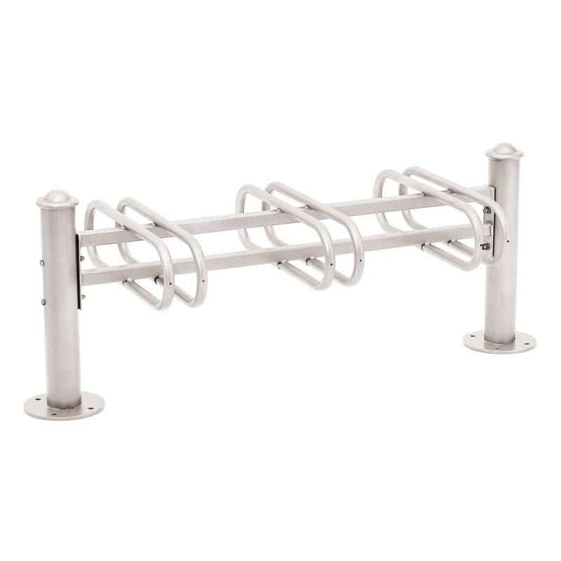 Cityscape Direct Province Bicycle Rack - Double Sided 3 Spaces / Light Grey (RAL 7044) / Agora