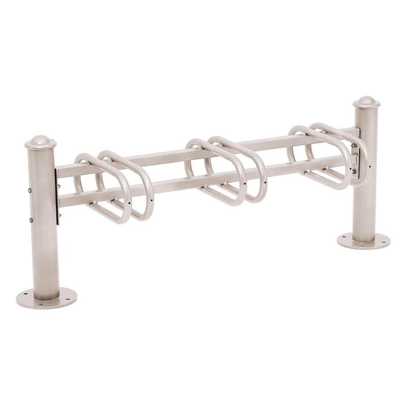Cityscape Direct Province Bicycle Rack - Single Sided 3 Spaces / Light Grey (RAL 7044) / Agora