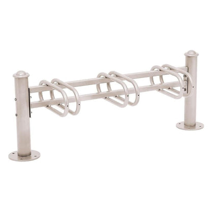 Cityscape Direct Province Bicycle Rack - Single Sided 3 Spaces / Light Grey (RAL 7044) / Agora
