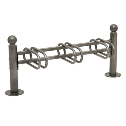 Cityscape Direct Province Bicycle Rack - Single Sided 3 Spaces / Procity Grey / Sphere