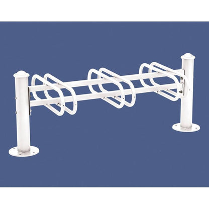 Cityscape Direct Province Bicycle Rack - Double Sided 3 Spaces / White (RAL 9010) / Agora