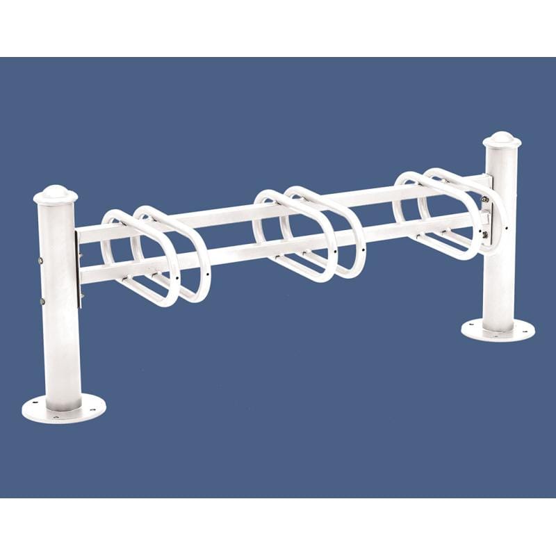 Cityscape Direct Province Bicycle Rack - Single Sided 3 Spaces / White (RAL 9010) / Agora