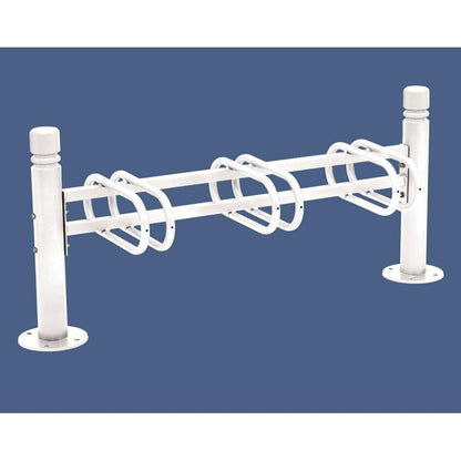 Cityscape Direct Province Bicycle Rack - Single Sided 3 Spaces / White (RAL 9010) / City
