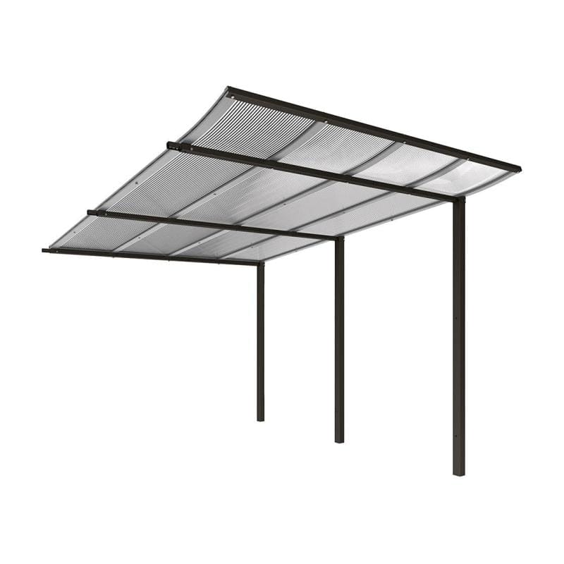 Cityscape Direct Modulo Bicycle Shelter 3400mm / Black (RAL 9005) / Single + Extension Unit (No Cladding)